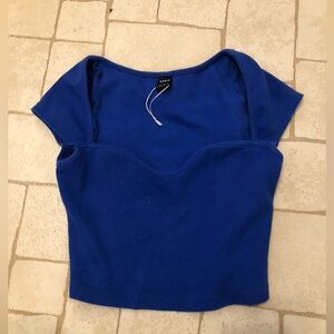Blue Crop top